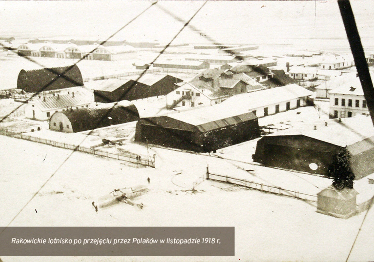 Rokowickie lotnisko po przejęciu przez Polaków w listopadzie 1918r.