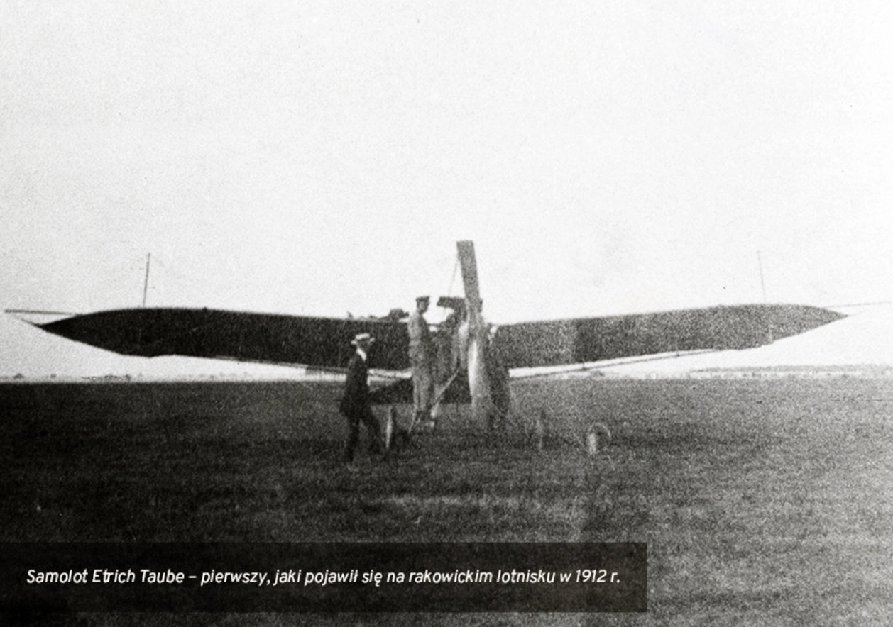 Samolot Etrich Taube - pierwszy, jaki pojawił się na rakowickim lotnisku w 1012r.