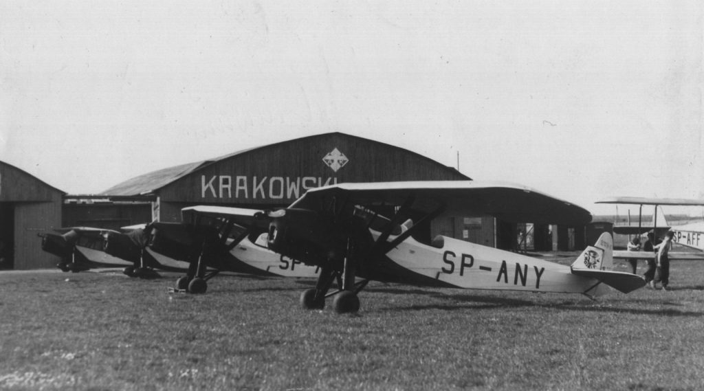 Samoloty typu RWD-8 należące do Aeroklubu Krakowskiego.